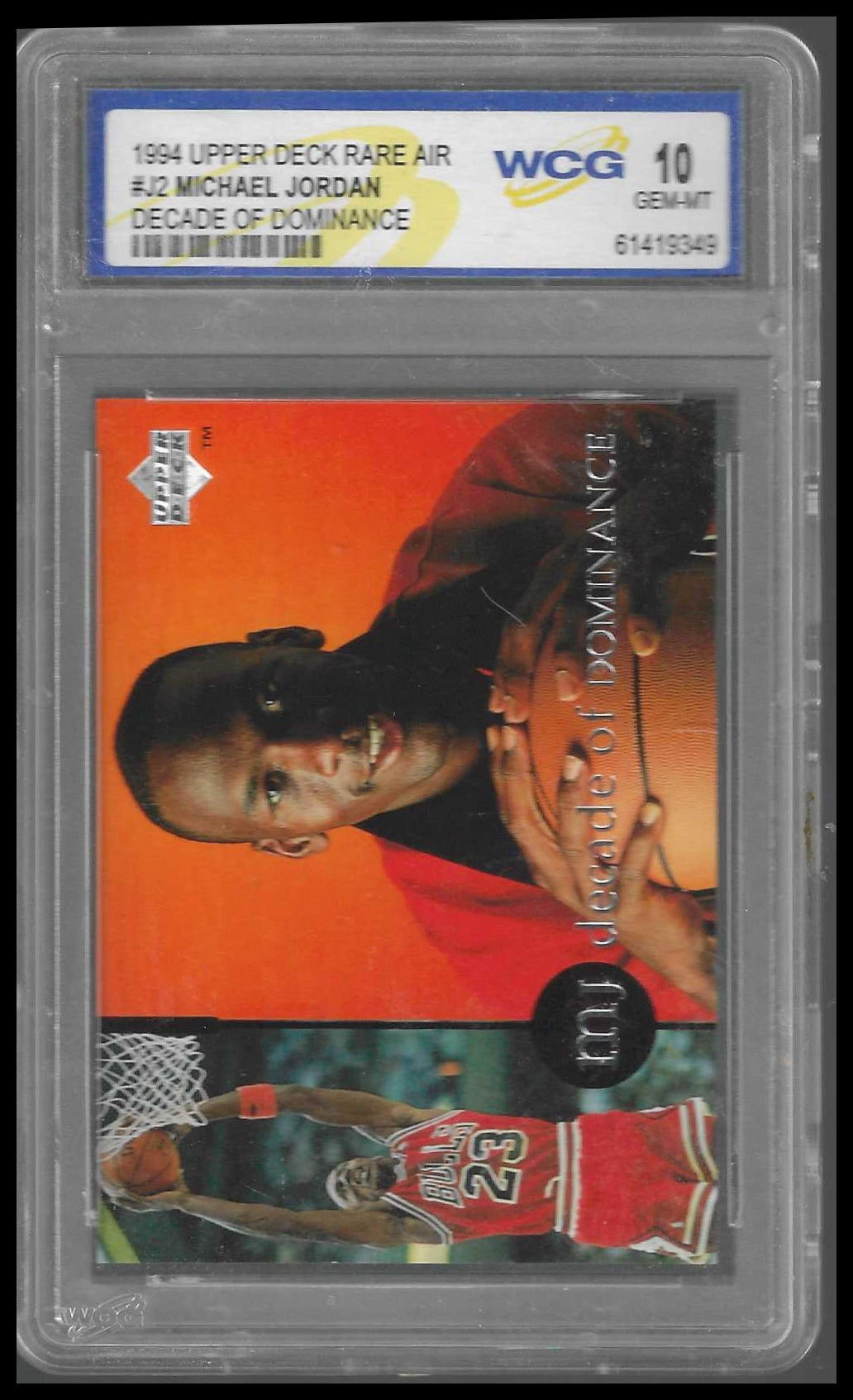 1994 Upper Deck Rare Air Decade of Dominance #J2 Michael Jordan WCG GEM-MT 10