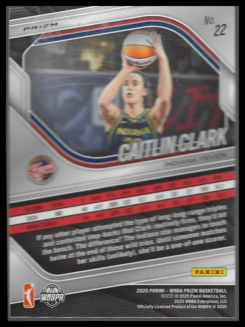 2025 Panini Prizm WNBA Silver Prizms #22 Caitlin Clark