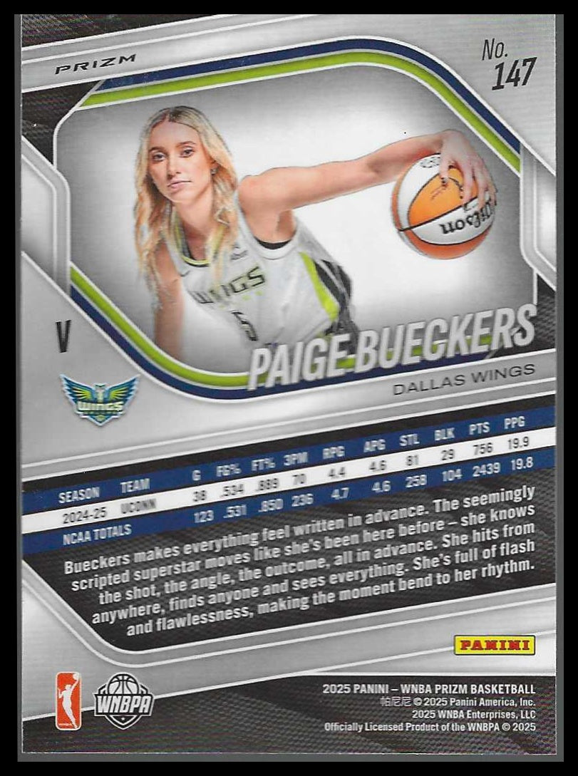 2025 Panini Prizm WNBA Silver Prizms #147 Paige Bueckers