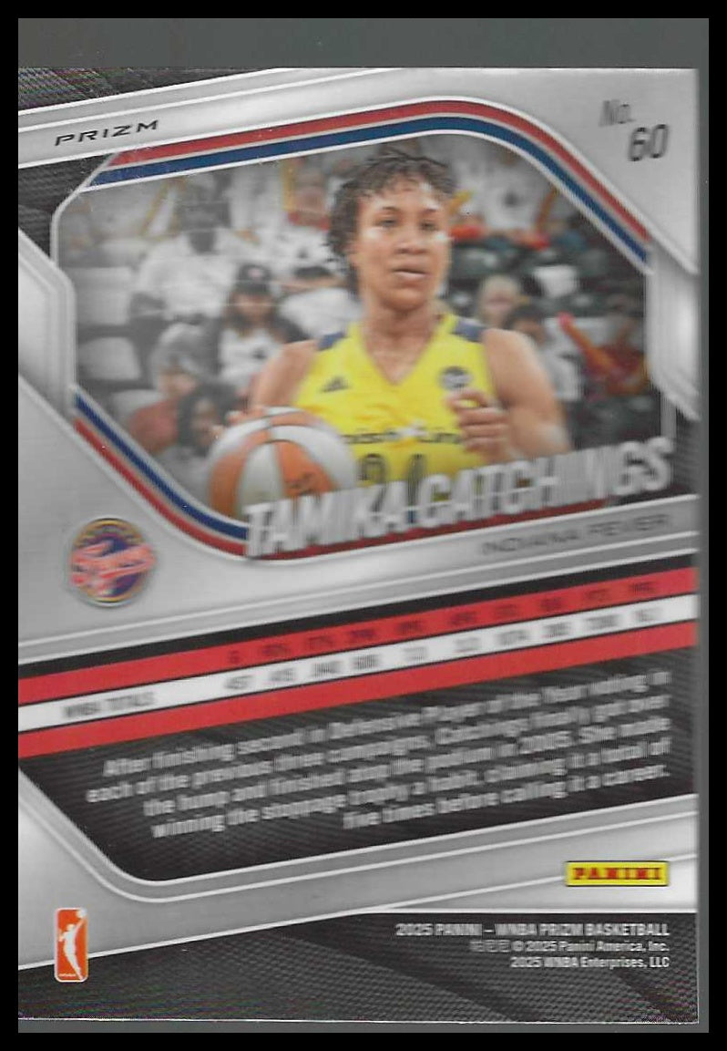 2025 Panini Prizm WNBA WNBA Logo Gold Prizms #60 Tamika Catchings