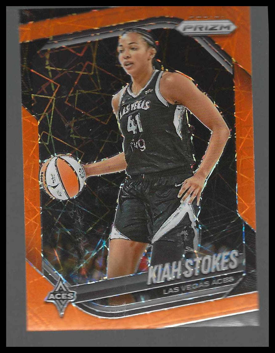 2025 Panini Prizm WNBA Orange Velocity Prizms #58 Kiah Stokes