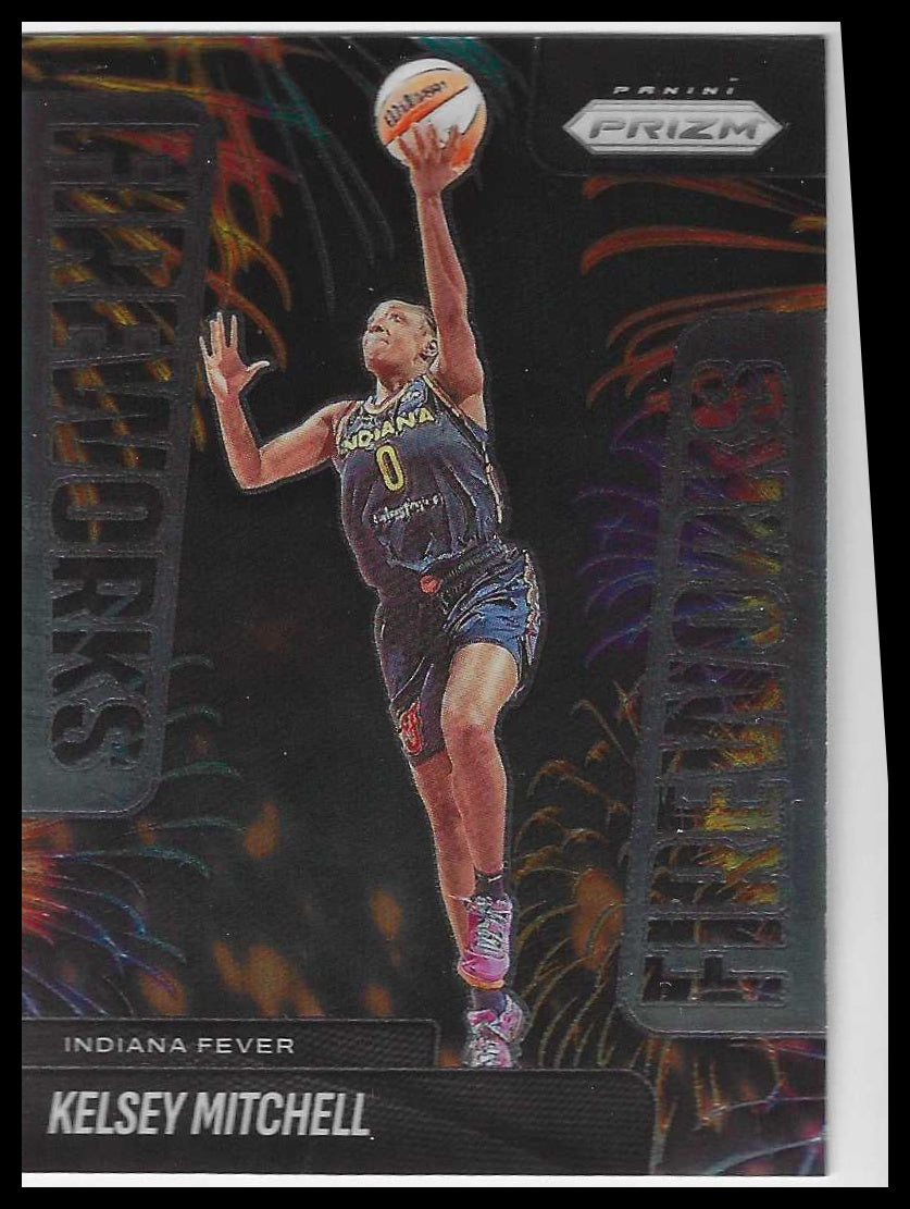 2025 Panini Prizm WNBA Fireworks #6 Kelsey Mitchell