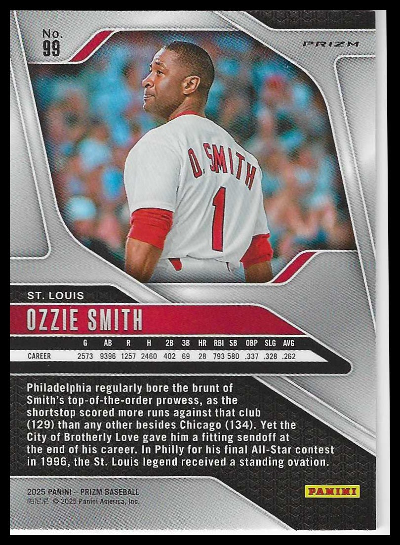 2025 Panini Prizm Blue Ice Prizms #99 Ozzie Smith