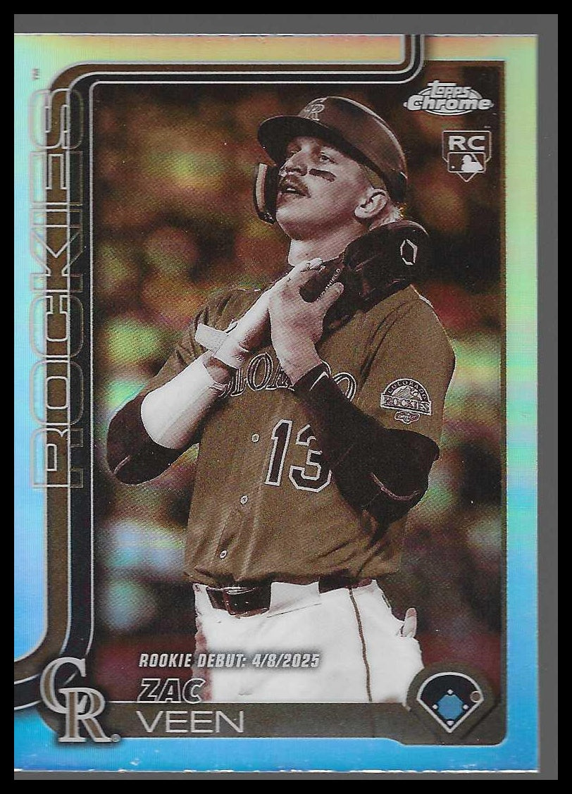 2025 Topps Chrome Update Sepia Refractors #USC186 Zac Veen