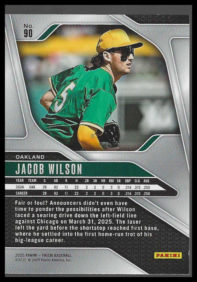 2025 Panini Prizm #90 Jacob Wilson