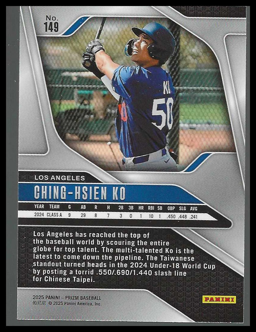 2025 Panini Prizm #149 Ching-Hsien Ko