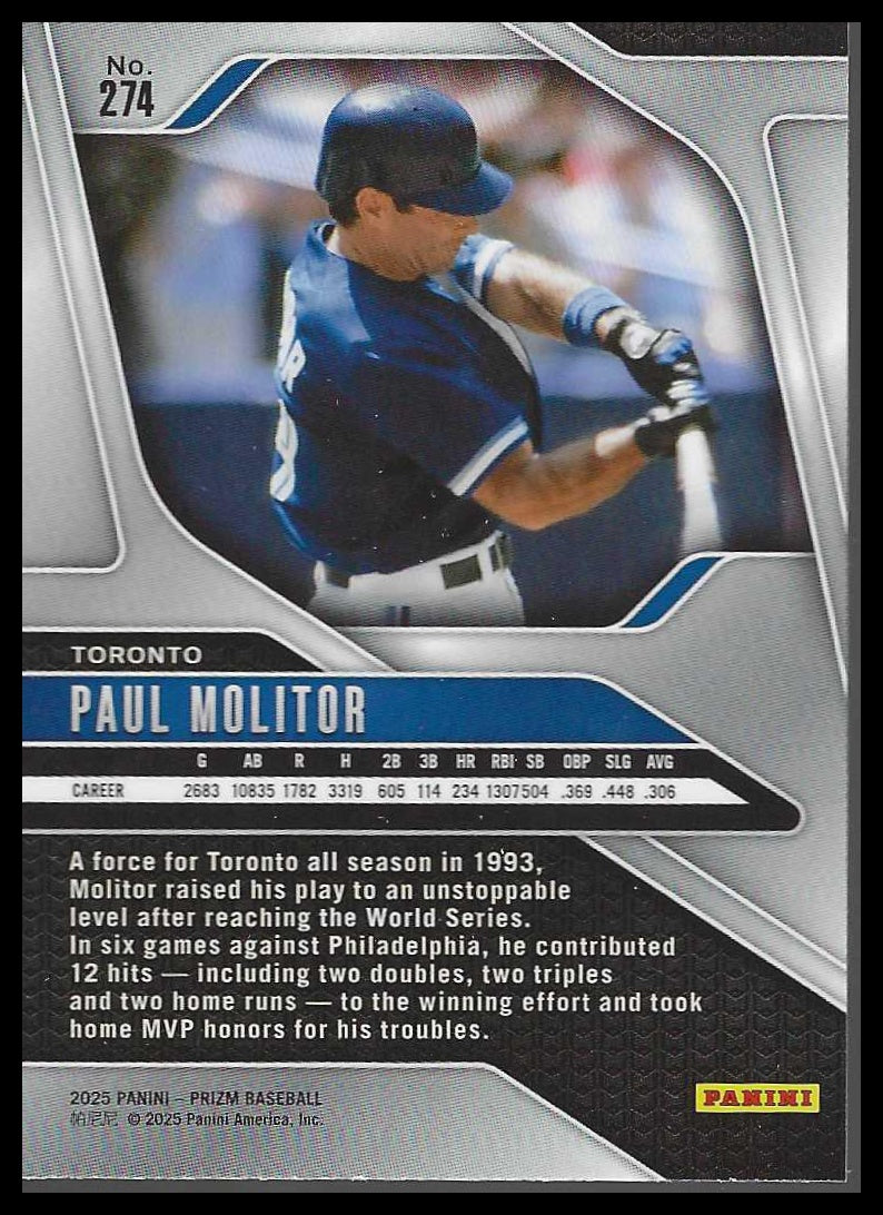 2025 Panini Prizm #274 Paul Molitor
