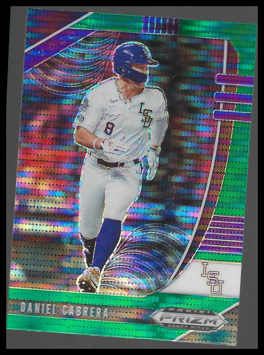 2020 Panini Prizm Draft Picks Green Pulsar #PDP62 Daniel Cabrera