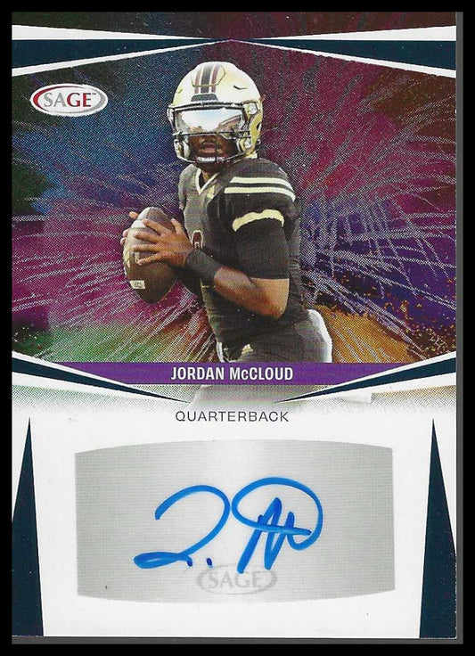 2025 SAGE HIT Autographs Red (Low Series) #A-JM3 Jordan McCloud