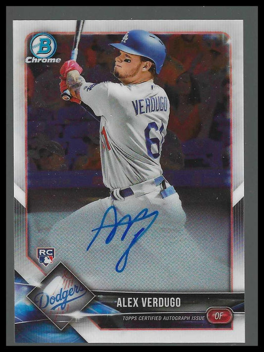 2018 Bowman Chrome Chrome Rookie Autographs #BCRA-AV Alex Verdugo