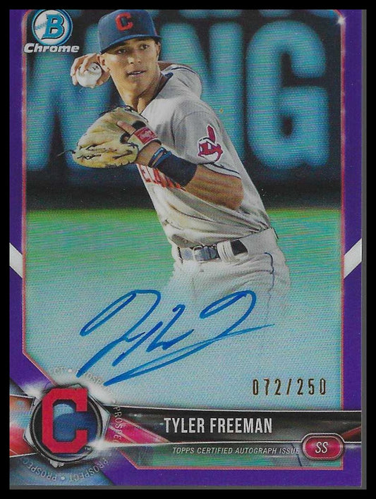 2018 Bowman Chrome Prospects Autographs #BCPA-TF Tyler Freeman