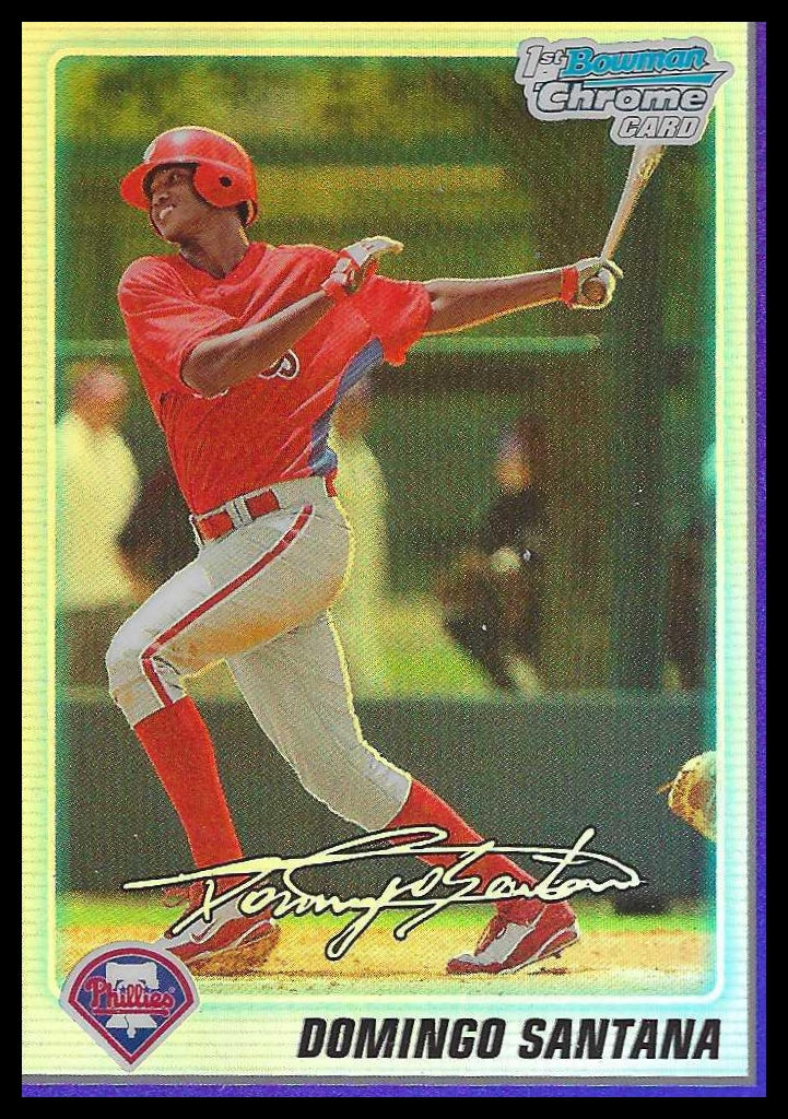 2010 Bowman Chrome Prospects Purple Refractors #BCP40 Domingo Santana #836/999