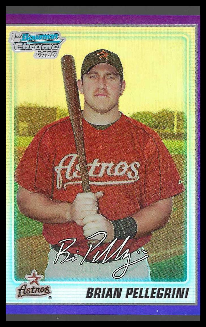 2010 Bowman Chrome Prospects Purple Refractors #BCP65 Brian Pellegrini #580/999