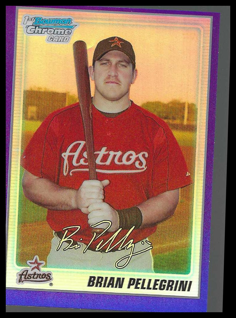 2010 Bowman Chrome Prospects Purple Refractors #BCP65 Brian Pellegrini