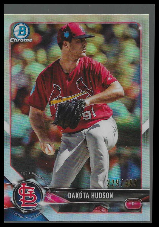 2018 Bowman Chrome Prospects Refractor #BCP176 Dakota Hudson #229/499