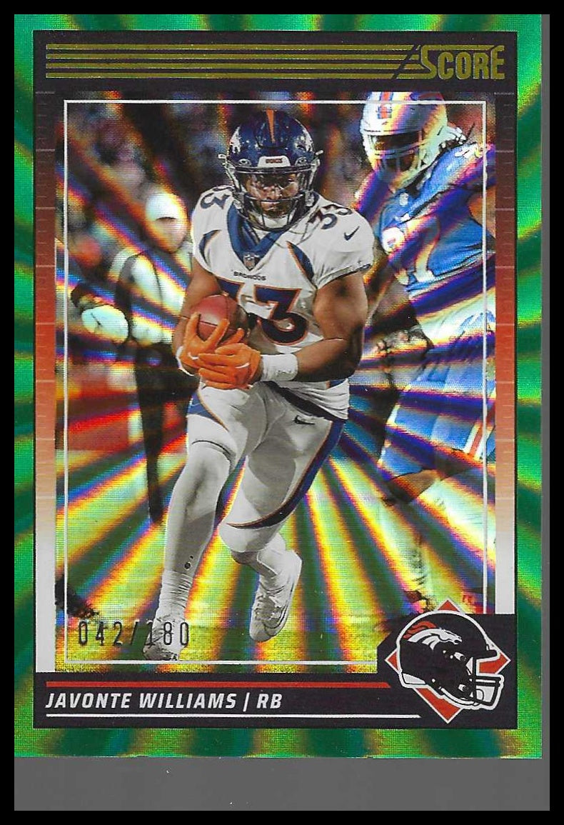 2024 Score Spokes #85 Javonte Williams #042/180