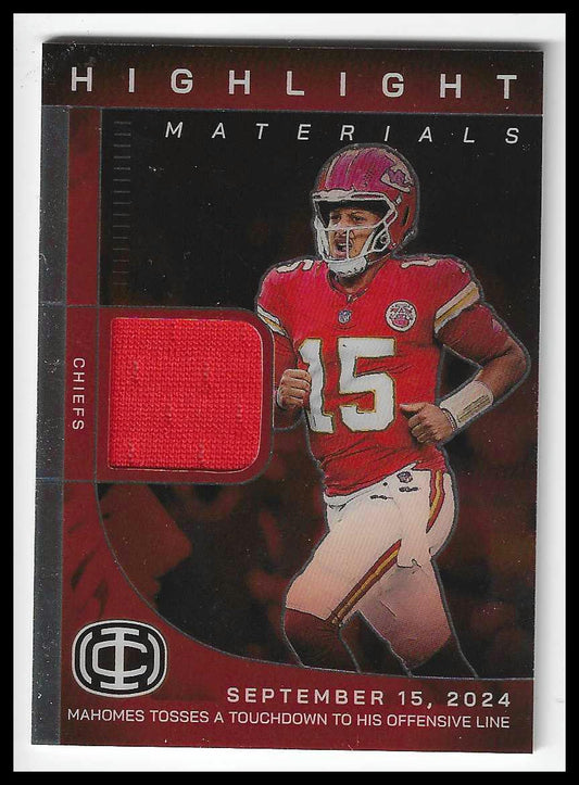 Panini Icon Collection 2025 Patrick Mahomes II Highlight Materials Patch #HM-5