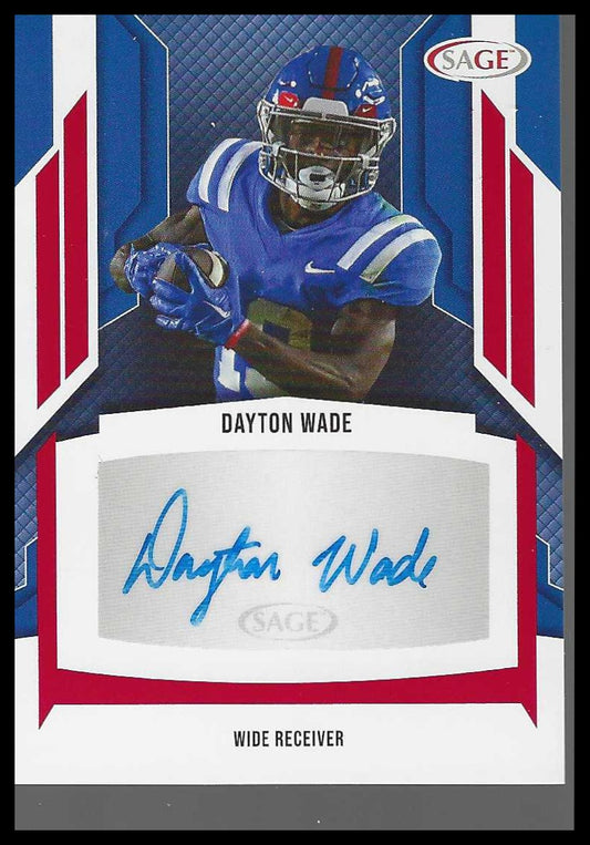 2024 SAGE HIT Autographs Red (High Series) #A-DW4 Dayton Wade
