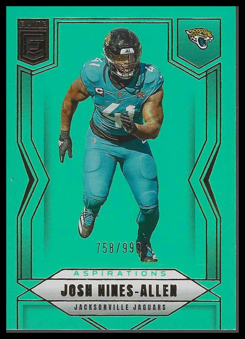 2025 Donruss Elite Aspirations Lime Green #64 Josh Hines-Allen #758/999