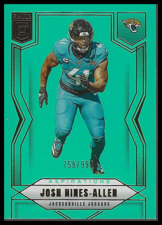 2025 Donruss Elite Aspirations Lime Green #64 Josh Hines-Allen #758/999