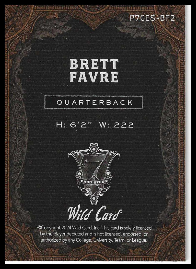 WC 7 Card Studs Promo SpadesCloudEx Rainbow White P7CES-BF2 Brett Favre #1/3