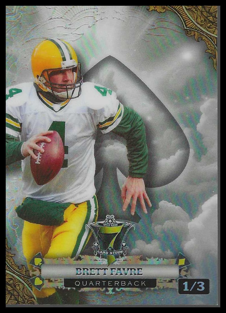 WC 7 Card Studs Promo SpadesCloudEx Rainbow White P7CES-BF2 Brett Favre #1/3