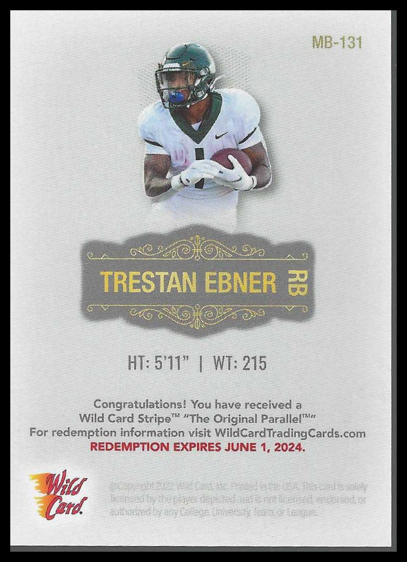 2022 Wild Card Matte White -Blue #96/200 #MB-121 Trestan Ebner