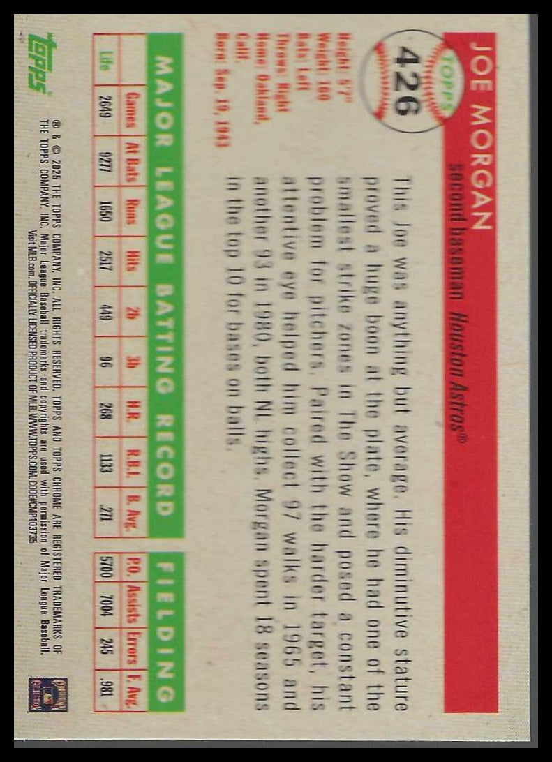 2025 Topps Chrome Platinum #426 Joe Morgan