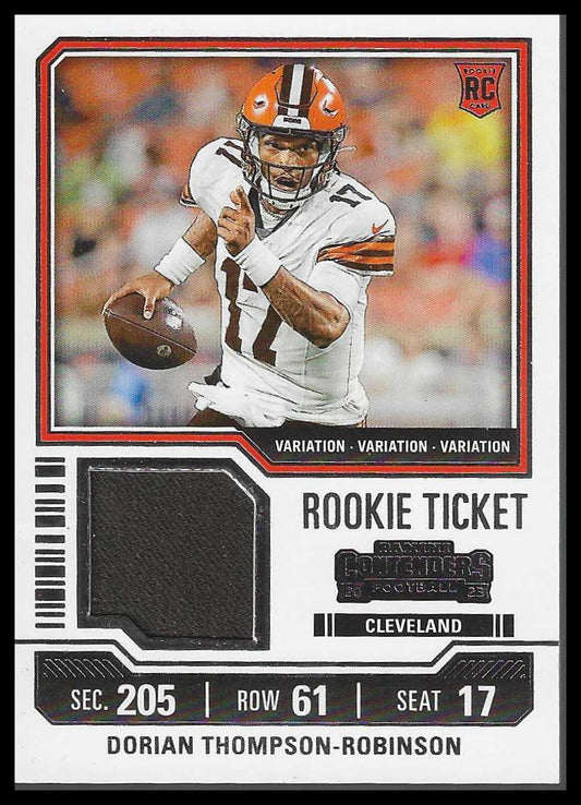 2023 Panini Contenders Rke Ticket Swatches Var #TS10V Dorian Thompson-Robinson