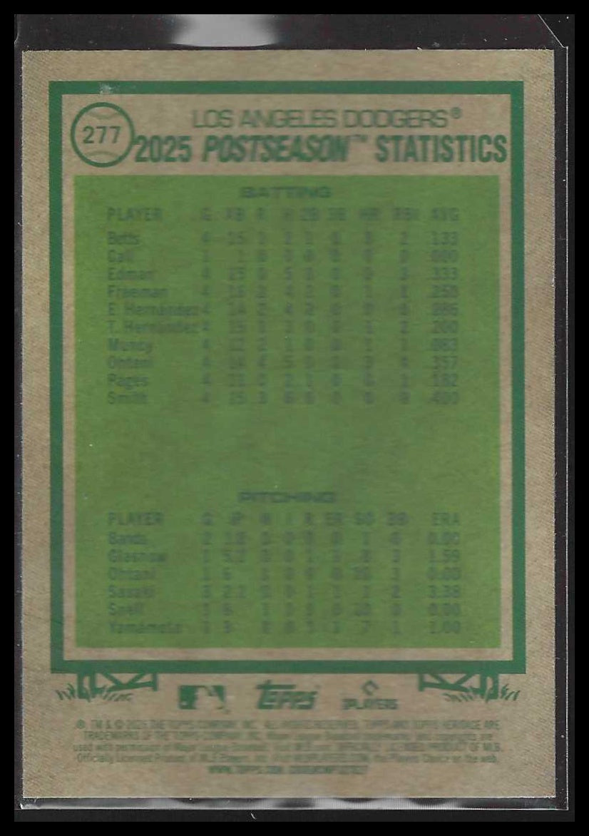 2026 Topps Heritage Chrome #277 NL Champions Shohei Ohtani