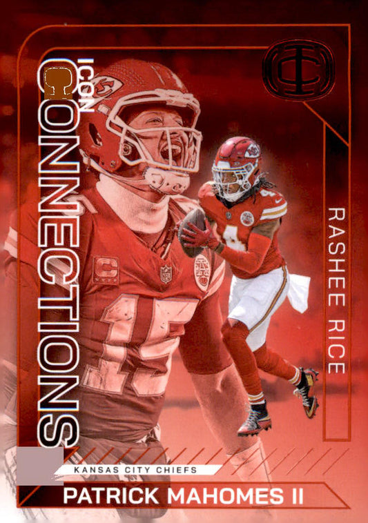 2025 Mahomes Icon Collection  Icon #IC6 Patrick Mahomes II Rashee Rice