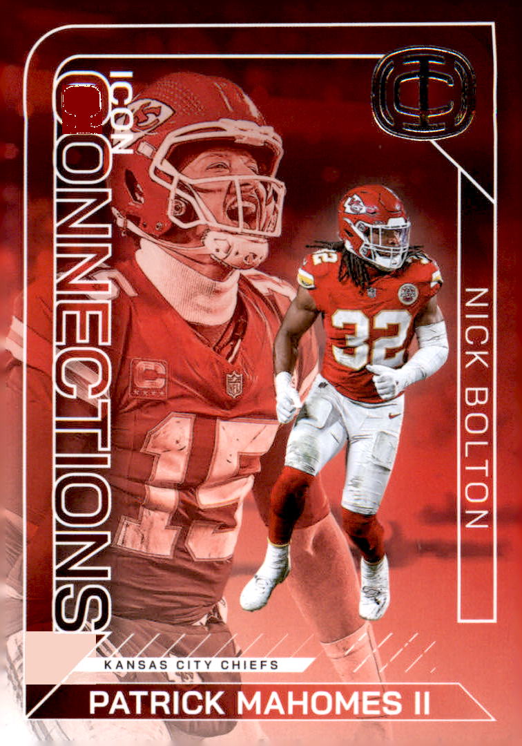2025 Panini Mahomes Icon Collection  Icon #IC23 Patrick Mahomes II  Nick Bolton