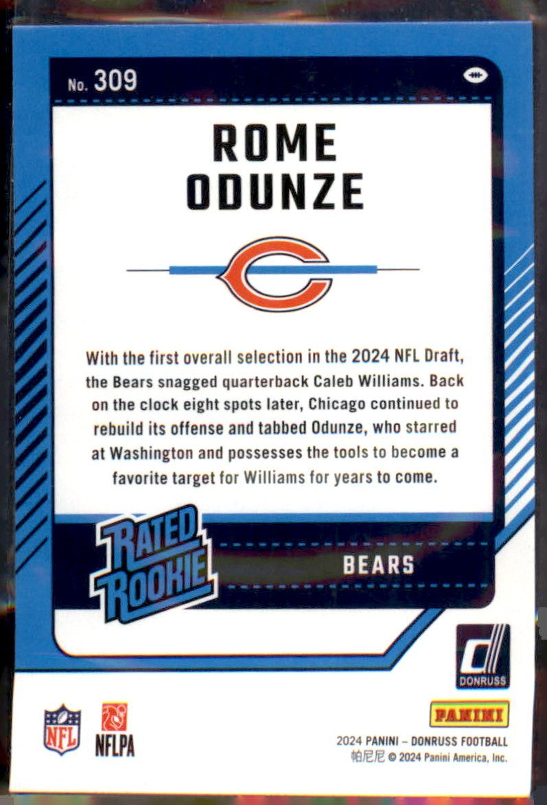 2024 Donruss #309 Rome Odunze Rookie RC