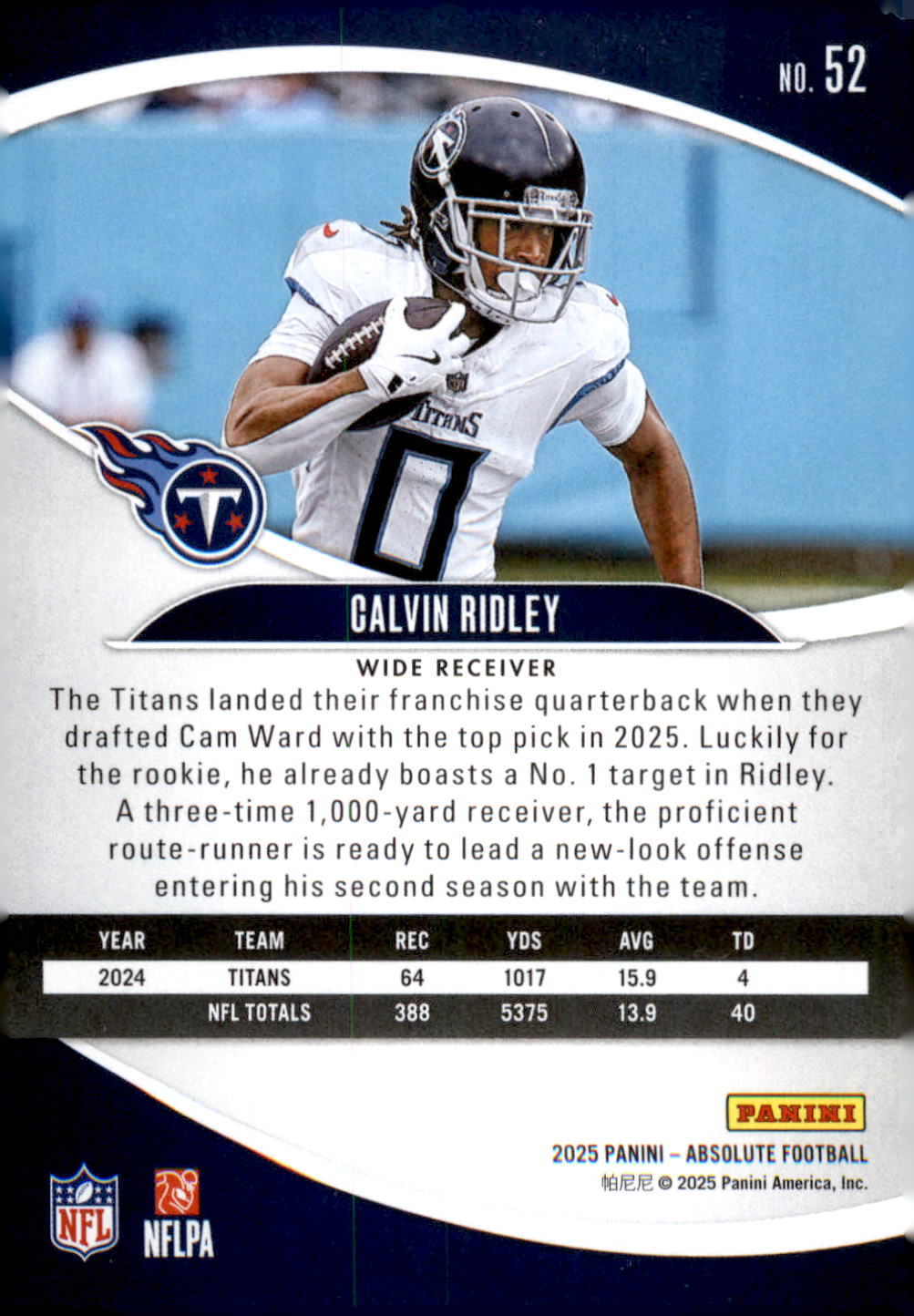 2025 Panini Absolute Retail #52 Calvin Ridley