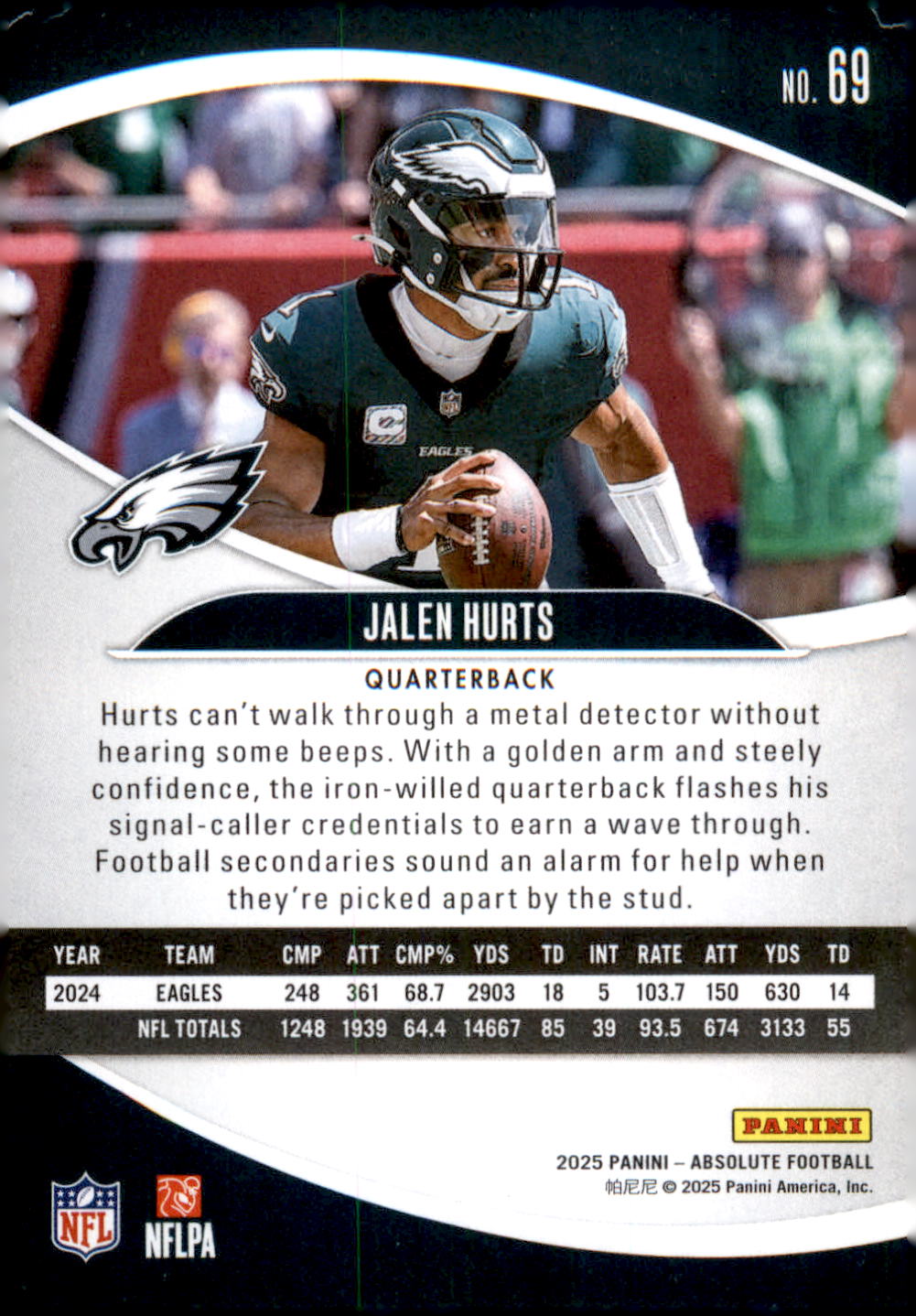 2025 Panini Absolute Retail #69 Jalen Hurts