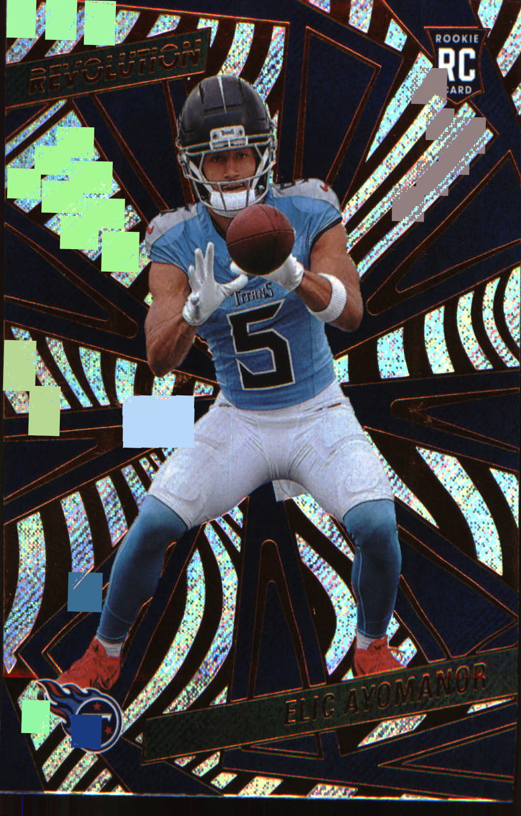 2025 Panini Revolution Red Swirl #209 Elic Ayomanor