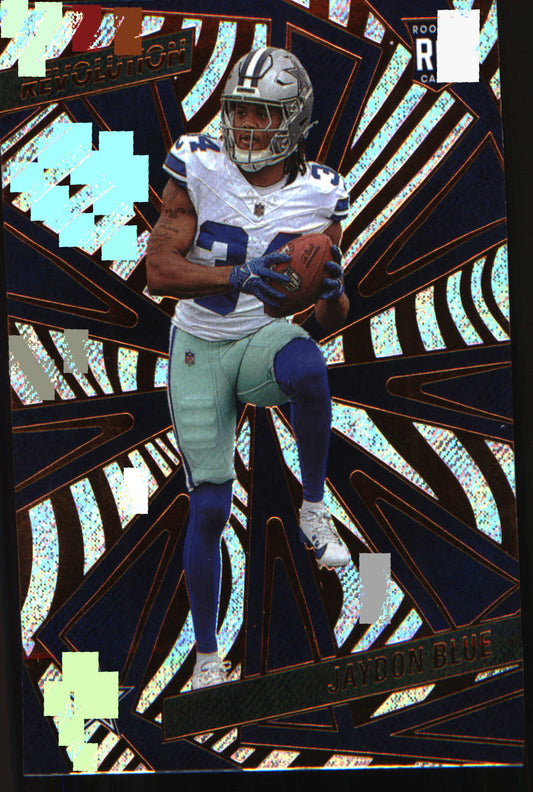 2025 Panini Revolution Red Swirl #214 Jaydon Blue