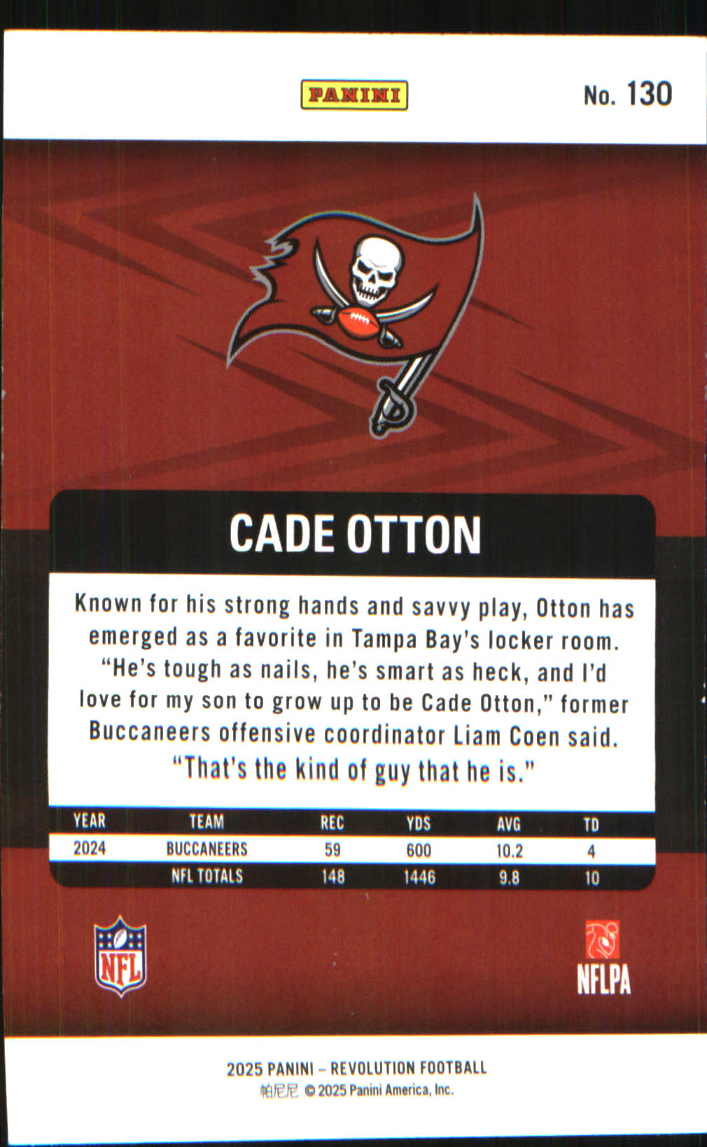 2025 Panini Revolution #130 Cade Otton