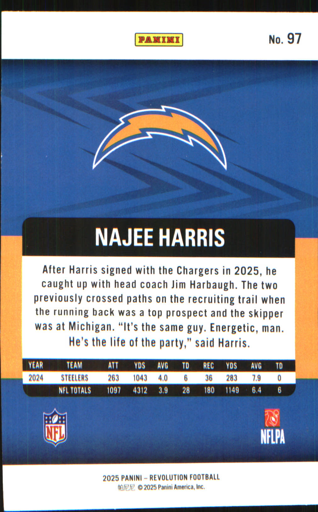 2025 Panini Revolution Red Astro #97 Najee Harris