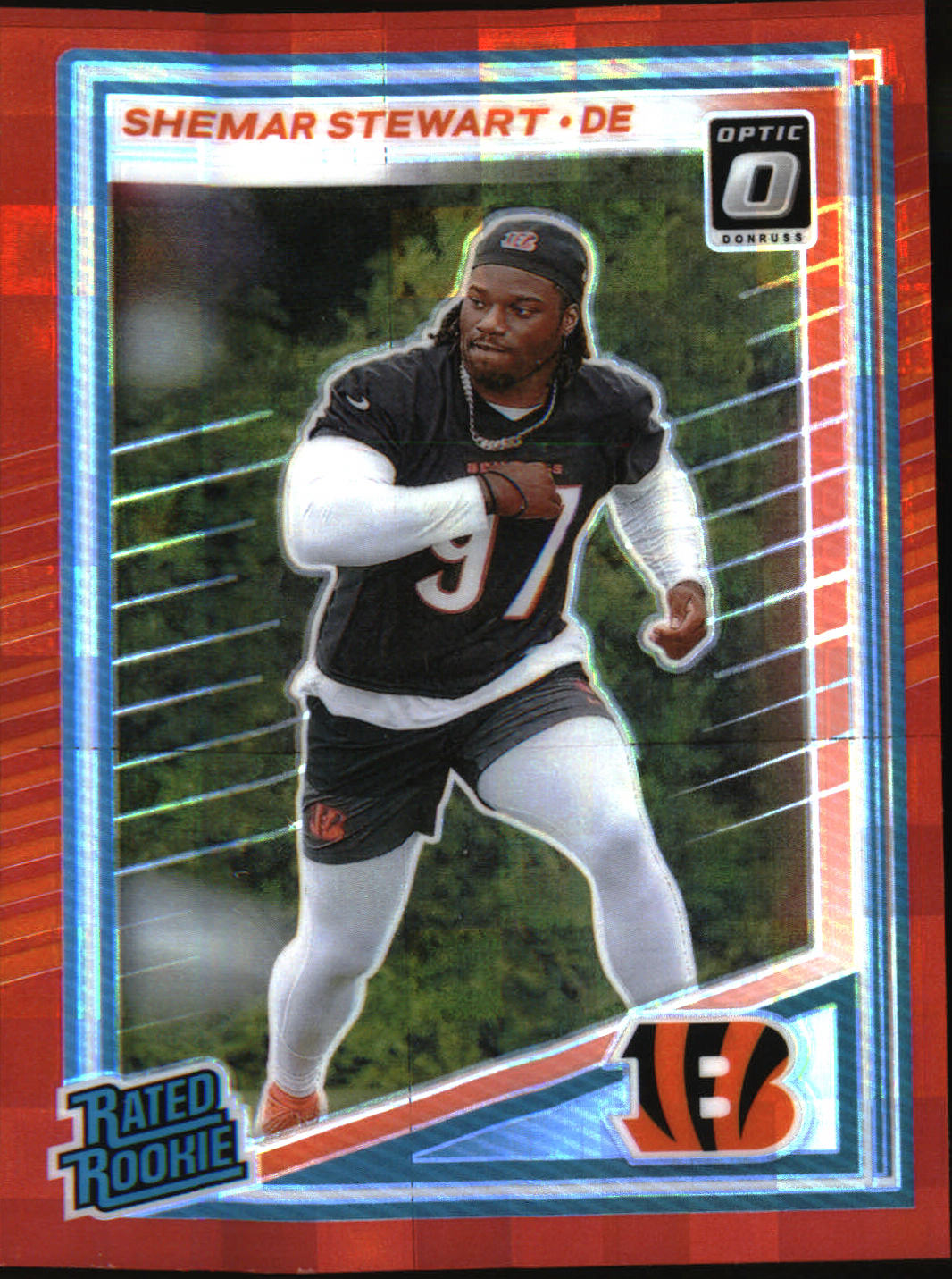 2025 Donruss Optic Rated Rookies Preview Red Pandora #393 Shemar Stewart