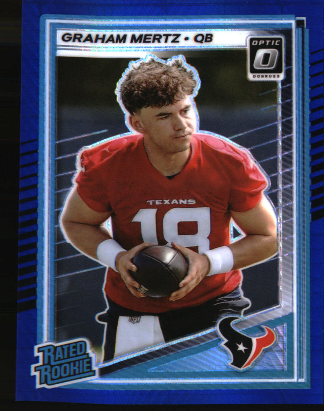 2025 Donruss Optic Blue Hyper #259 Graham Mertz Rookie RC