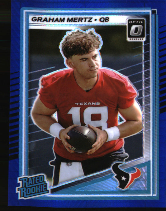 2025 Donruss Optic Blue Hyper #259 Graham Mertz Rookie RC