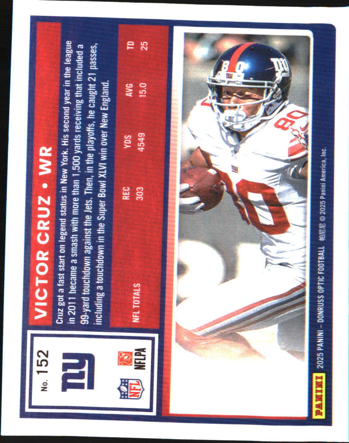 2025 Donruss Optic #152 Victor Cruz