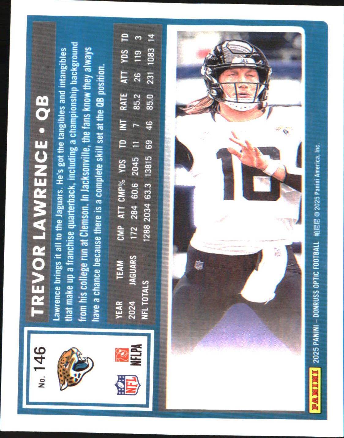 2025 Donruss Optic #146 Trevor Lawrence