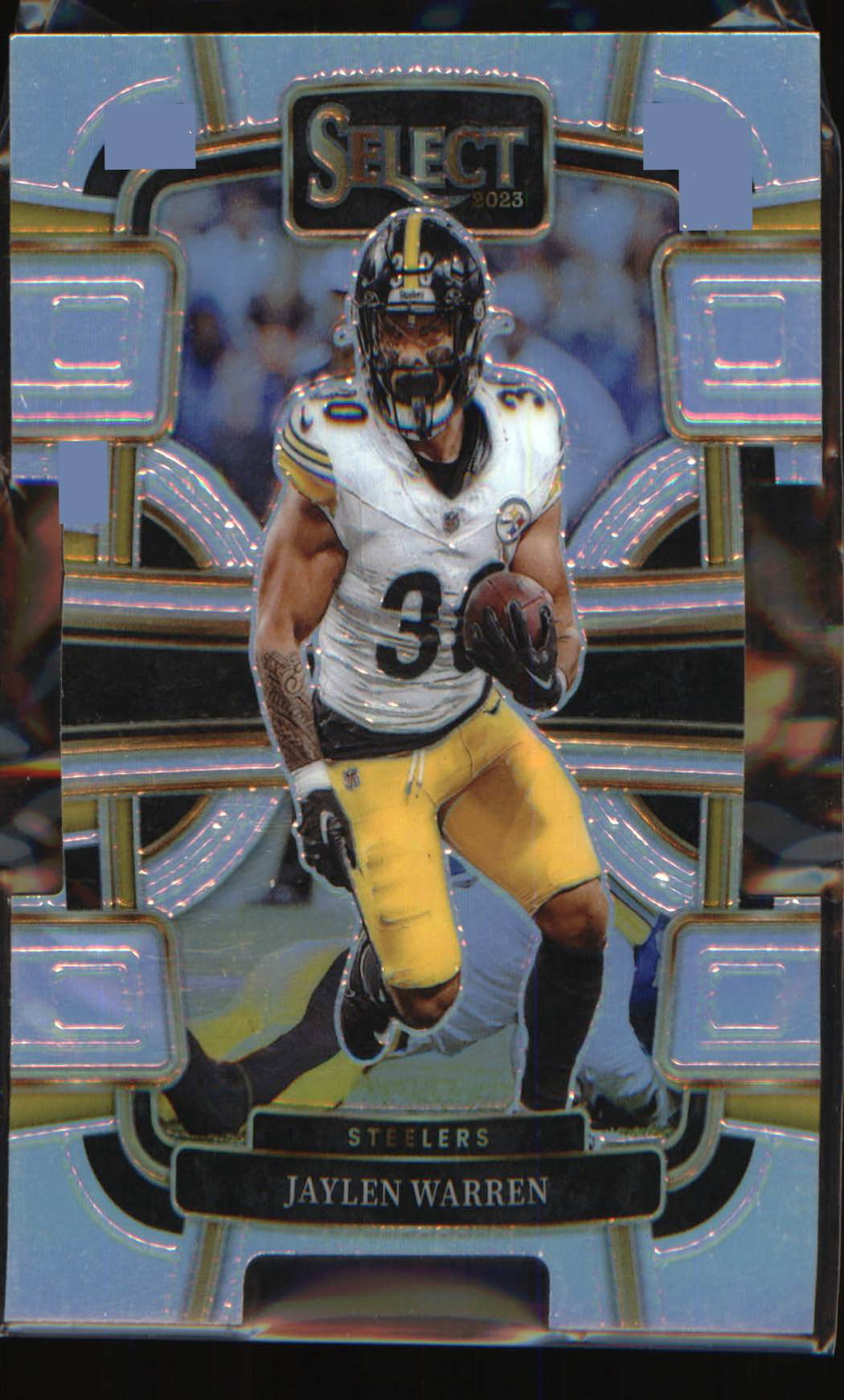 2023 Panini Select Silver Prizms Die Cuts #82 Jaylen Warren