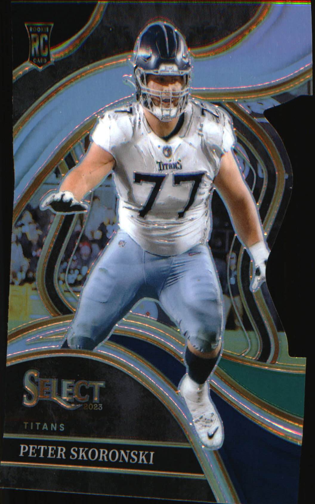 2023 Panini Select Silver Prizms Die Cuts #225 Peter Skoronski Rookie RC