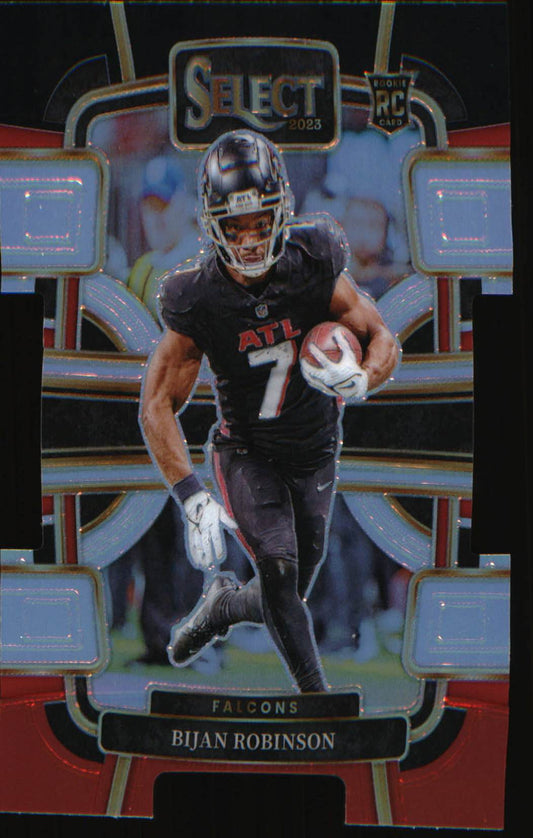 2023 Panini Select Black and Red Prizms Die Cuts #4 Bijan Robinson Rookie RC