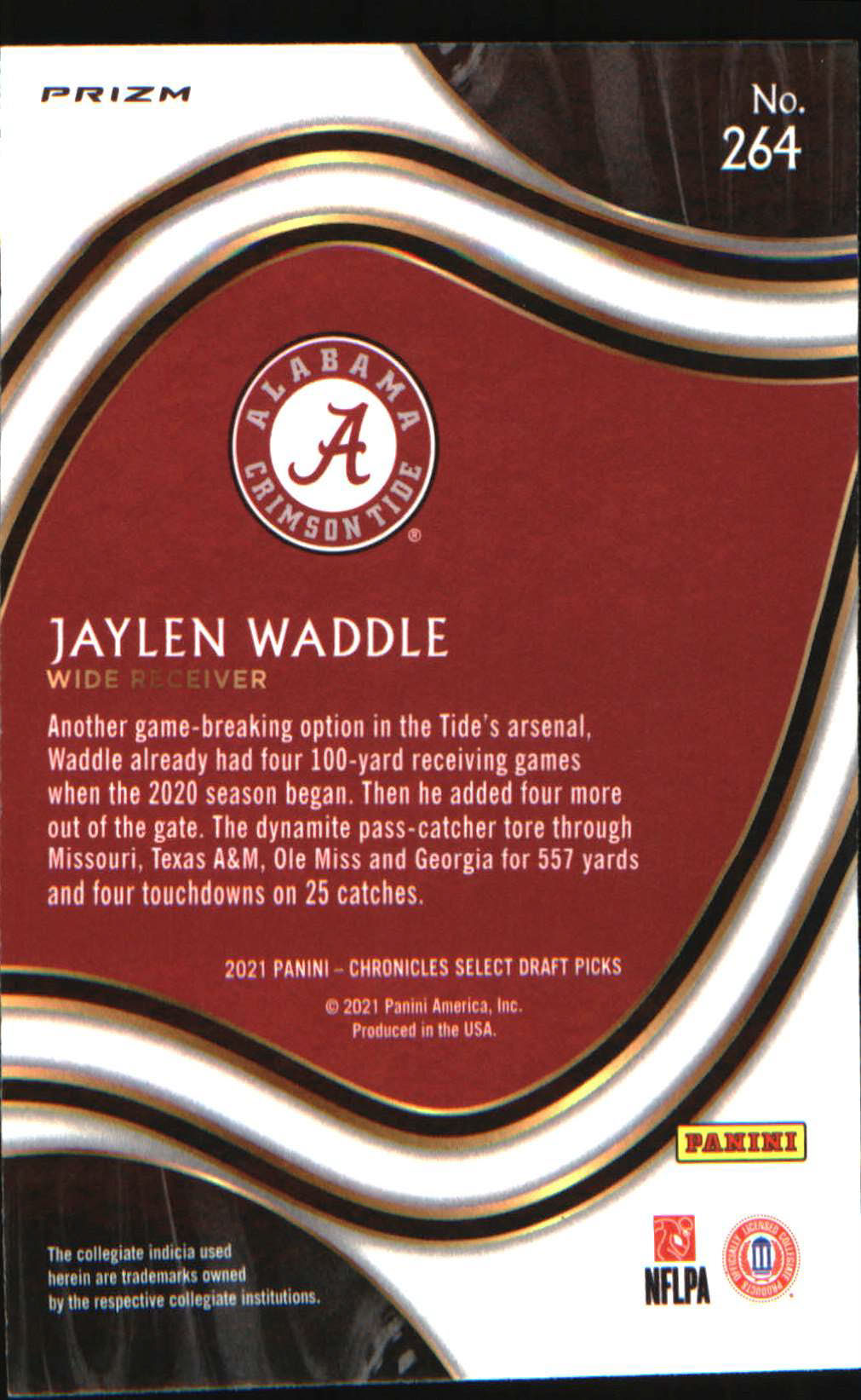 2021 Panini Chronicles Draft Picks Silver #264 Jaylen Waddle