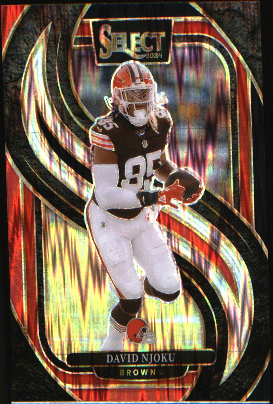 2024 Panini Select Black & Red Prizm Shock #145 David Njoku