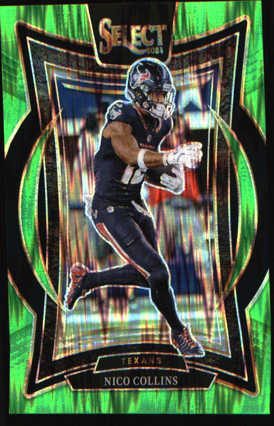 2024 Panini Select Neon Green Prizm Shock #86 Nico Collins SN #/599